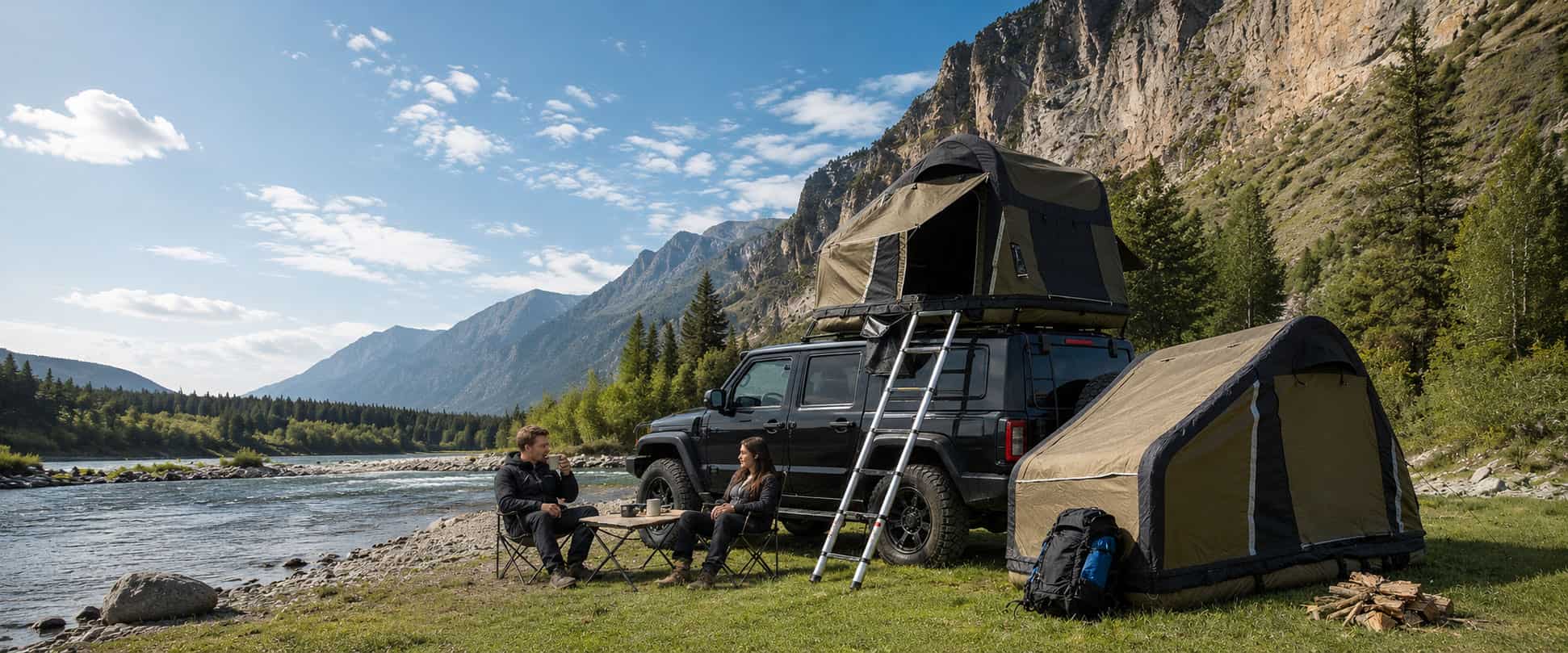 inflatable rooftop tent supplier B2B sourcing visual - 2-In-1-Ultralight-Inflatable-Rooftop-Tent