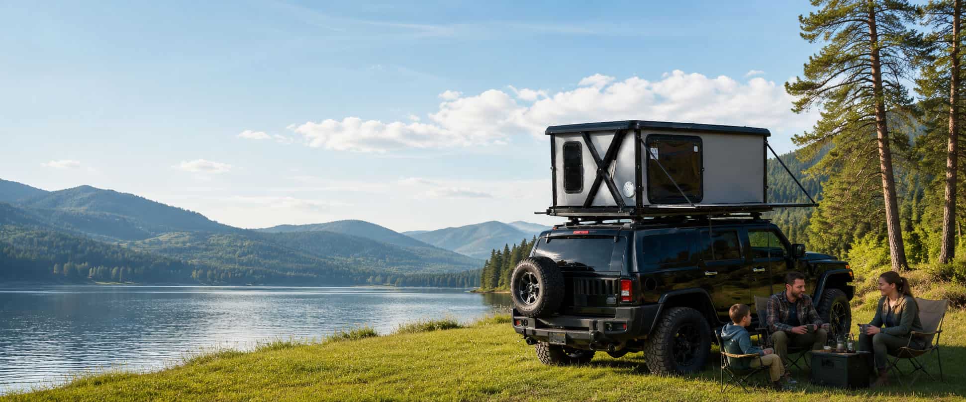 Electric Automatic Hard Shell Rooftop Tent Remote Control | SUVTent