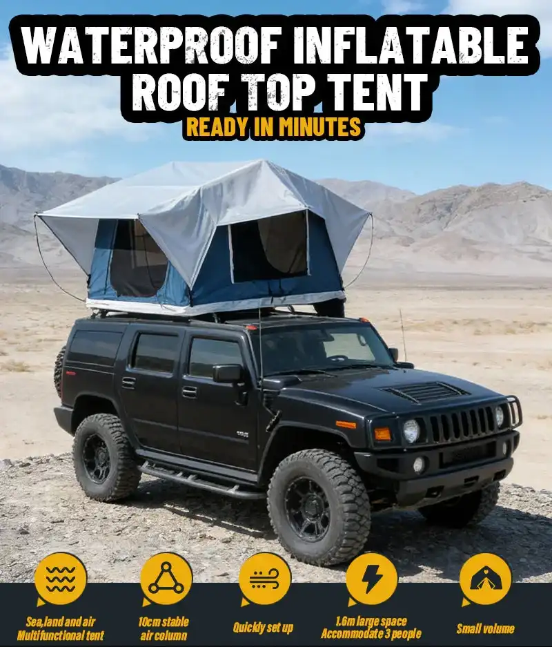 Everlead Astron Inflatable Rooftop Tent Exterior 06 | SUVTent