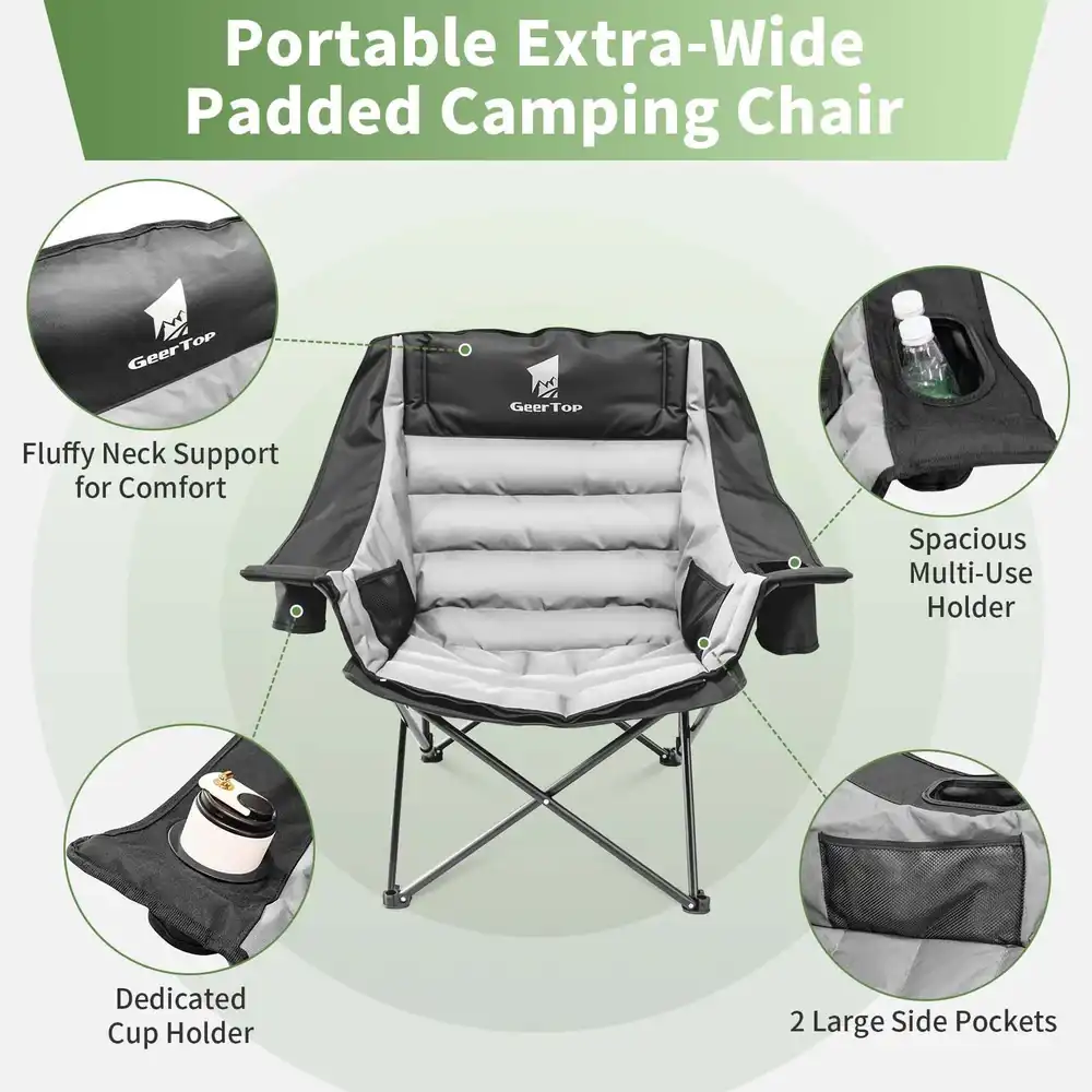 Vehicle fit view - Padded Camping Chair with Leg Rest