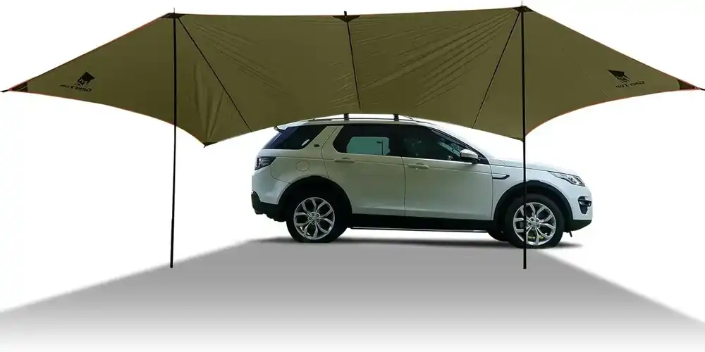 Rear access view - Car Side Tarp