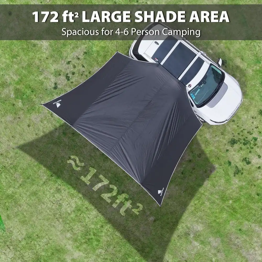 Open setup view - Car Side Tarp