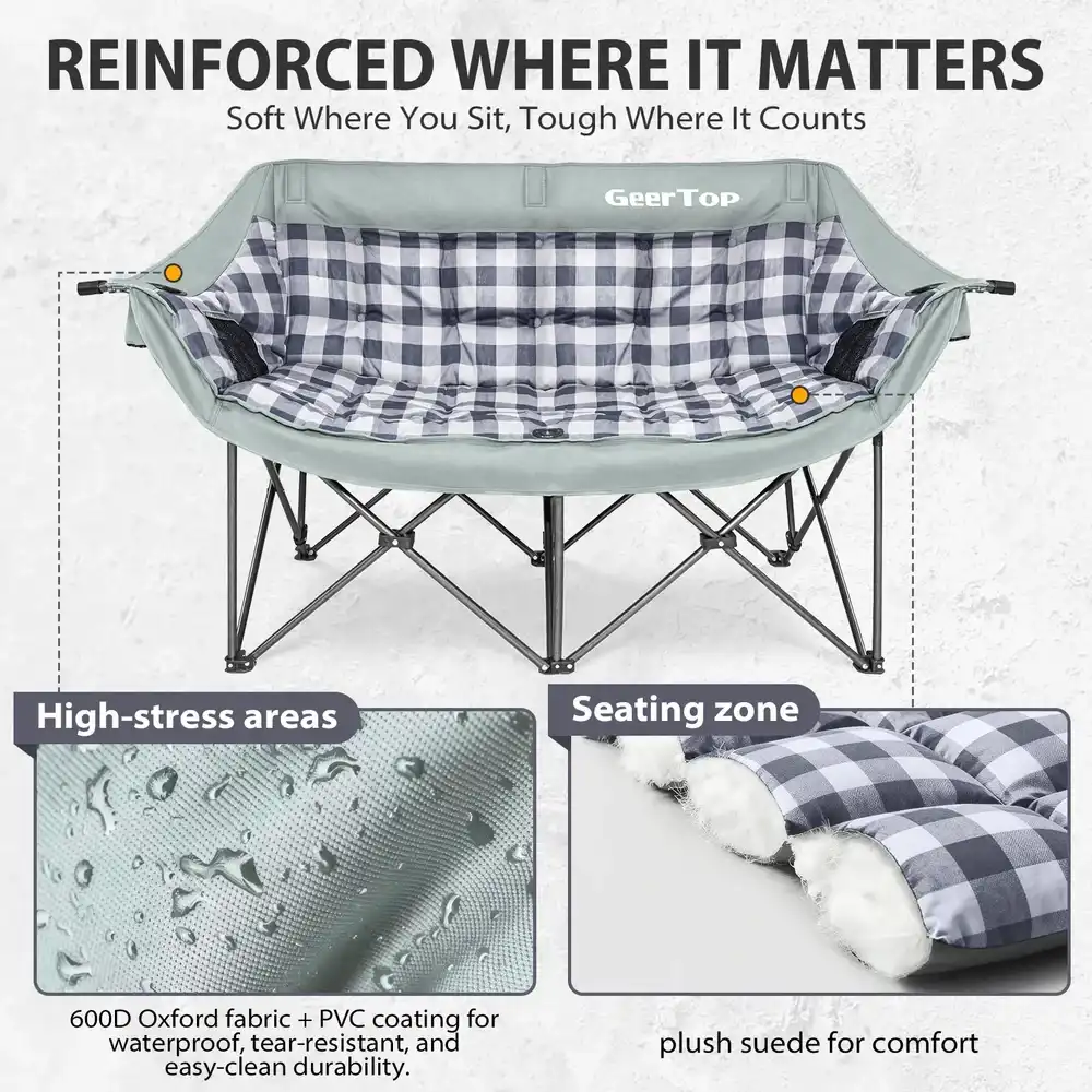 Interior comfort - Dual Seat Camping Chair