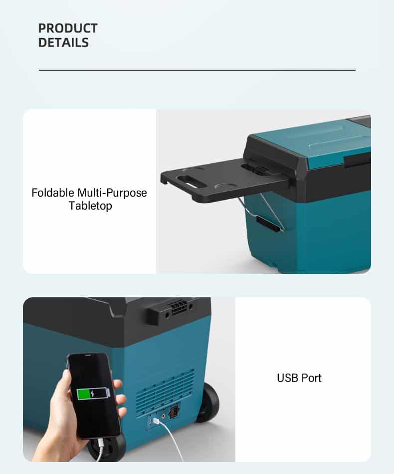 Side profile - Camping Camping Camping Camping Refrigerator with Ice Maker