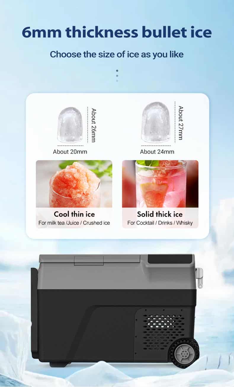 Hardware details - Portable Camping Camping Refrigerator with Ice Maker