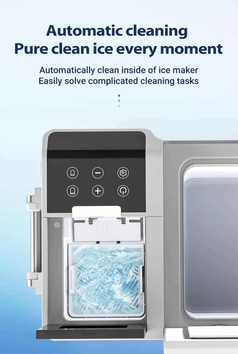 Rear access view - Portable Camping Camping Refrigerator with Ice Maker