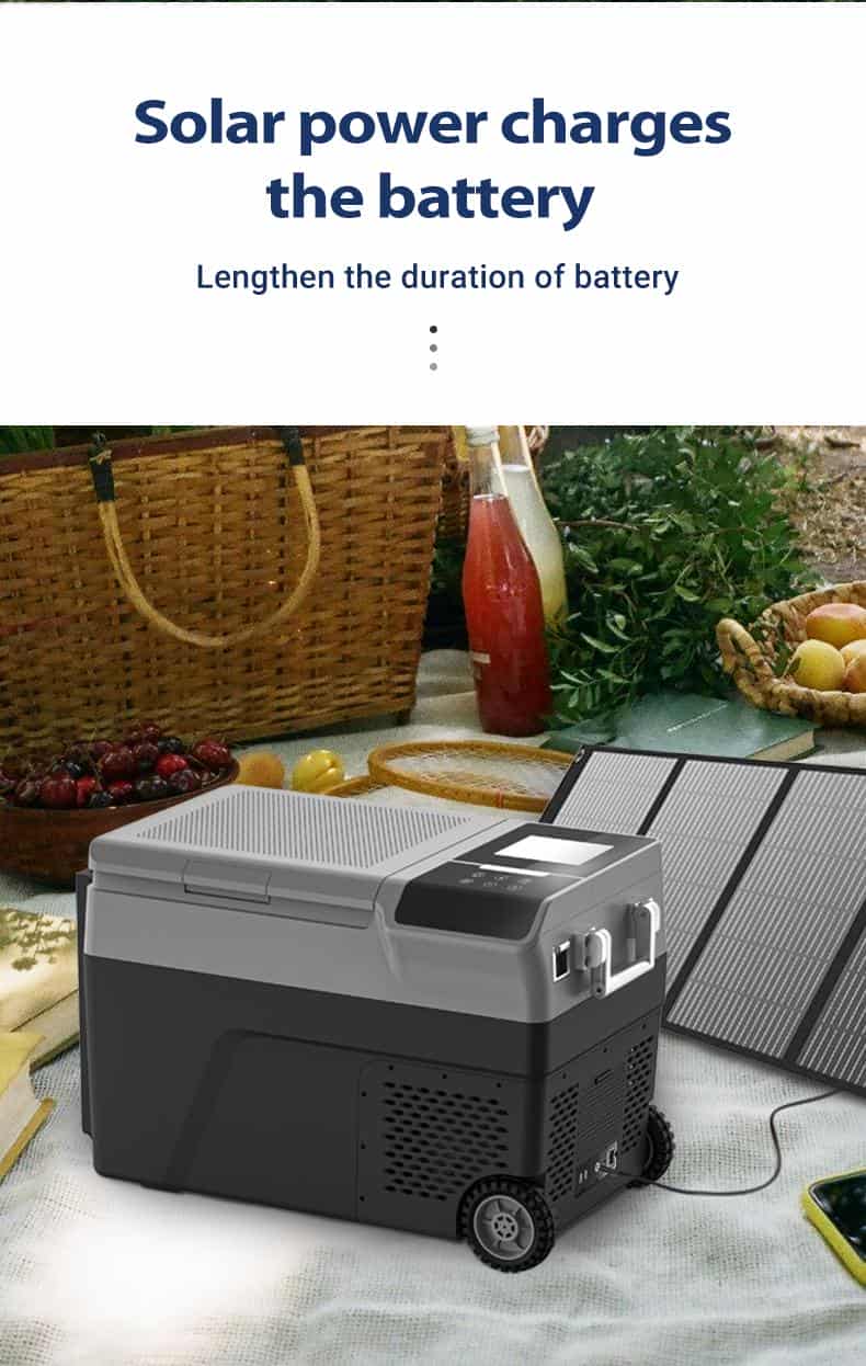 Interior comfort - Portable Camping Camping Refrigerator with Ice Maker