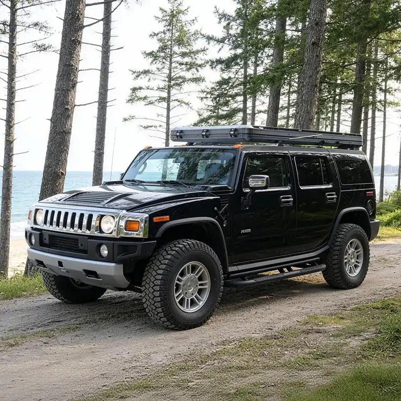 Hardware details - Compact Triangle Rooftop Tent