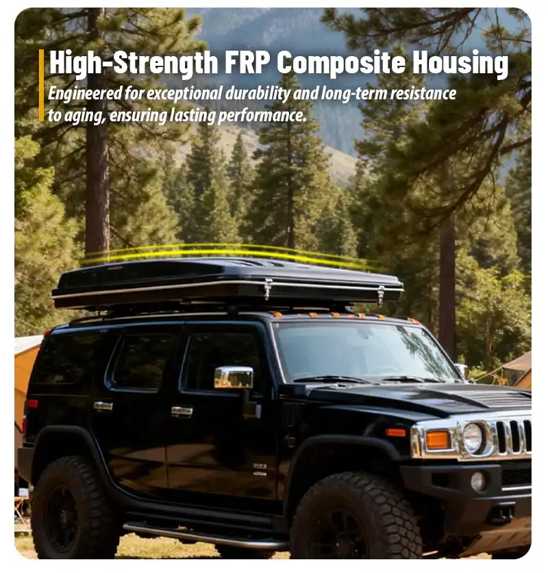 Vehicle fit view - Large Box Rooftop Tent