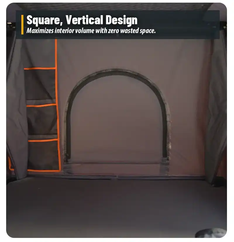 Product display - Mid Size Box Rooftop Tent