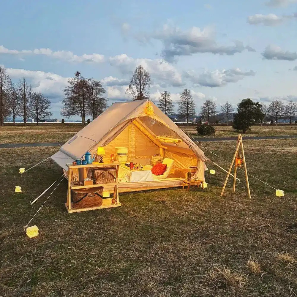 Open setup view - Inflatable Camping Tent