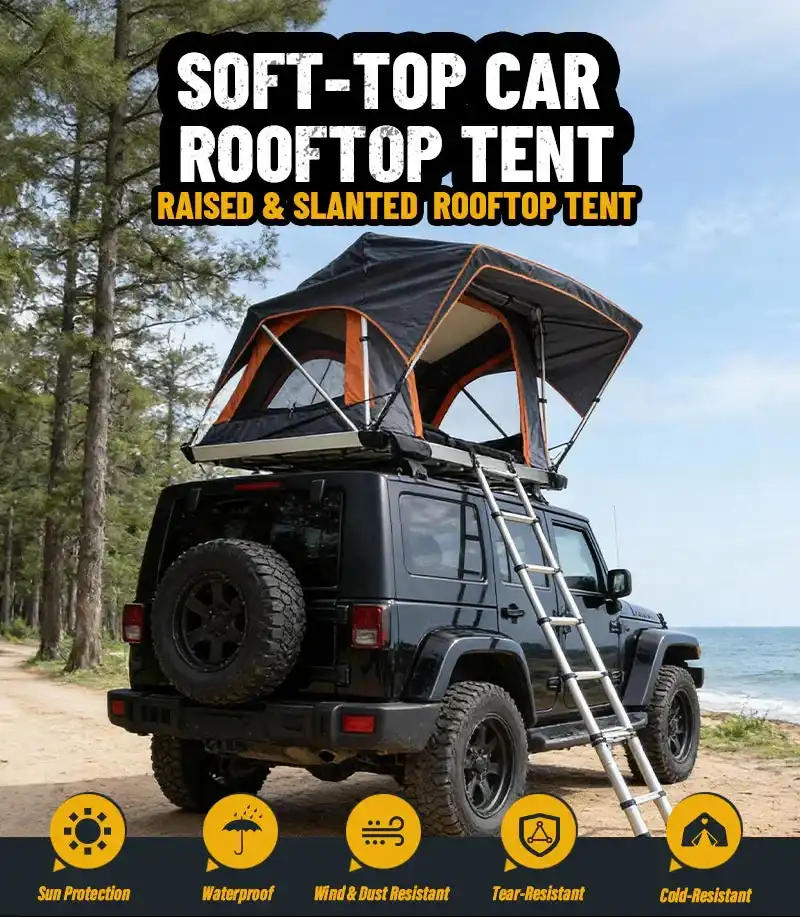 Side profile - Private Label Hard Shell Rooftop Tent