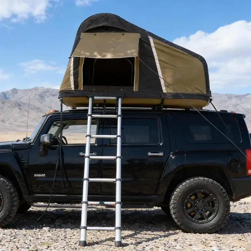 Open setup view - Soft Base Inflatable Rooftop Tent