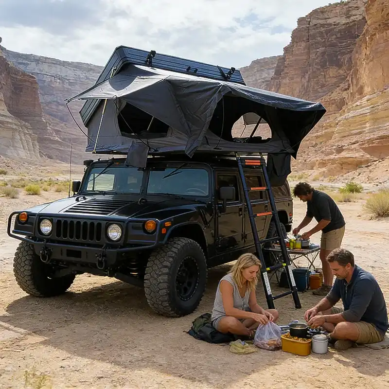 Product hero view - Aluminum Side Open Rooftop Tent