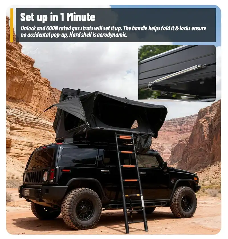 Everlead Polar Rooftop Tent Side 04 | SUVTent