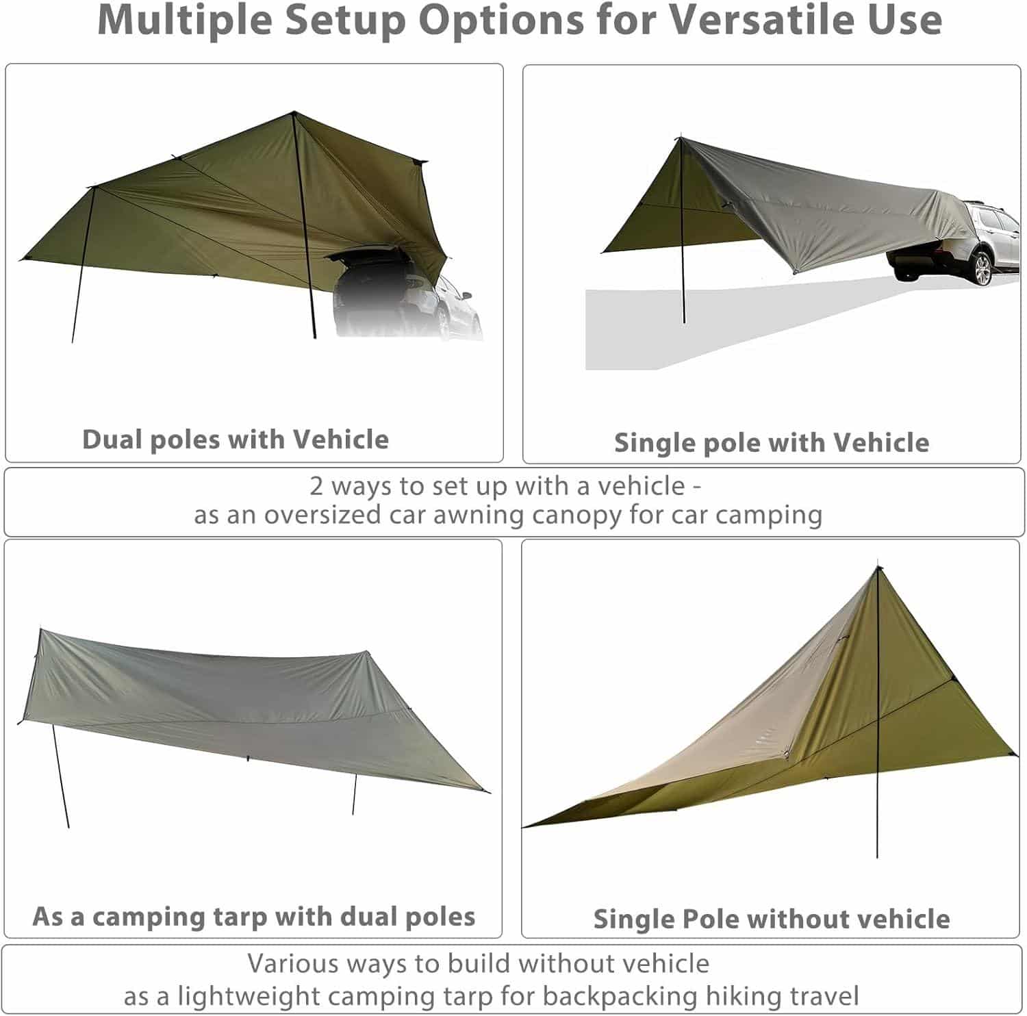 Vehicle fit view - Car Tailgate Tarp