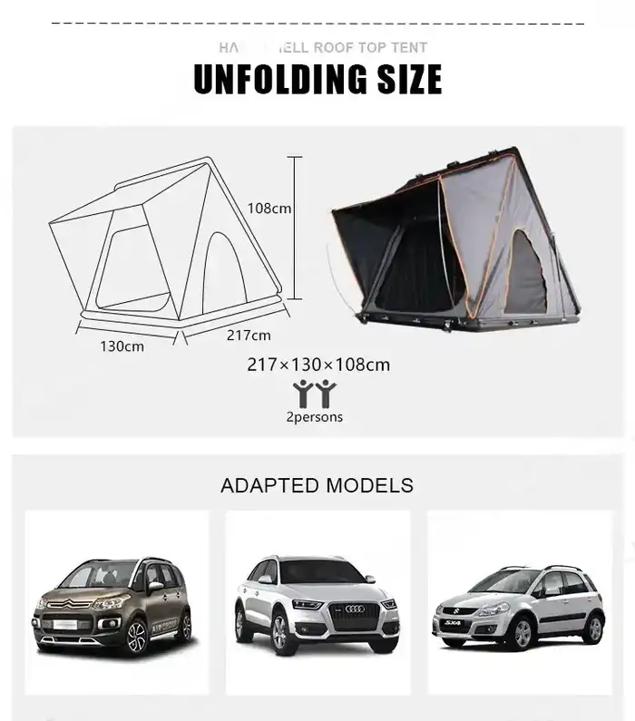 Interior comfort - Compact Hard Shell Rooftop Tent