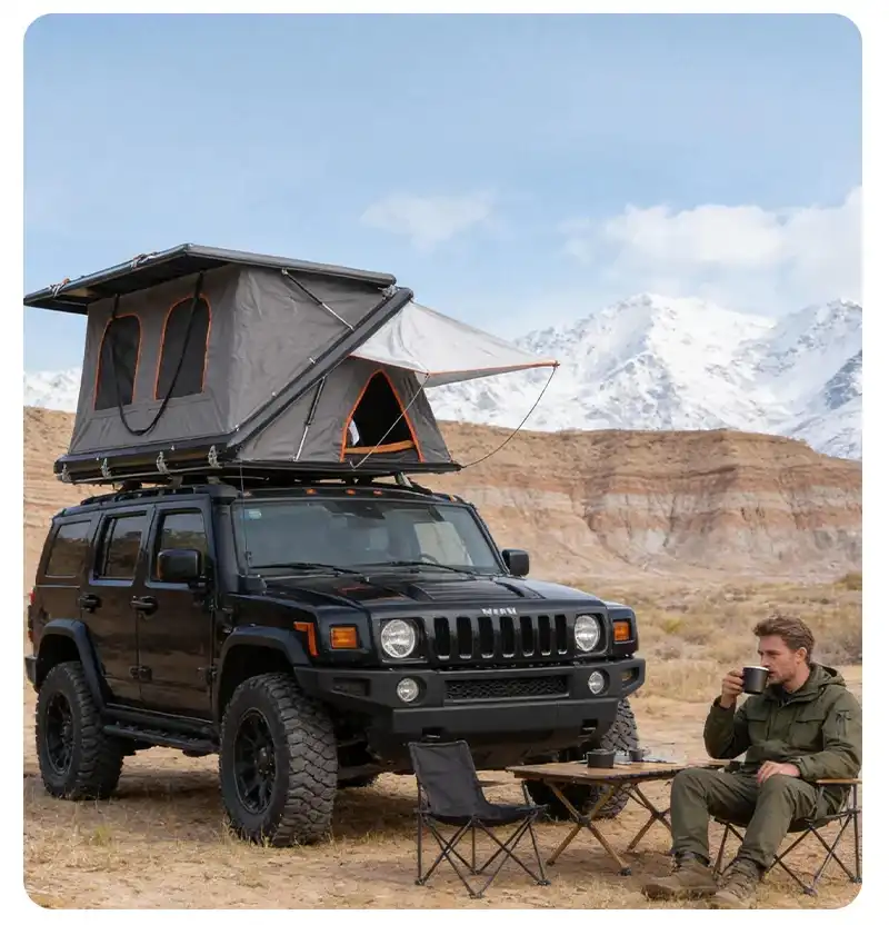 Retail-ready exterior - Low Profile Hard Shell Rooftop Tent