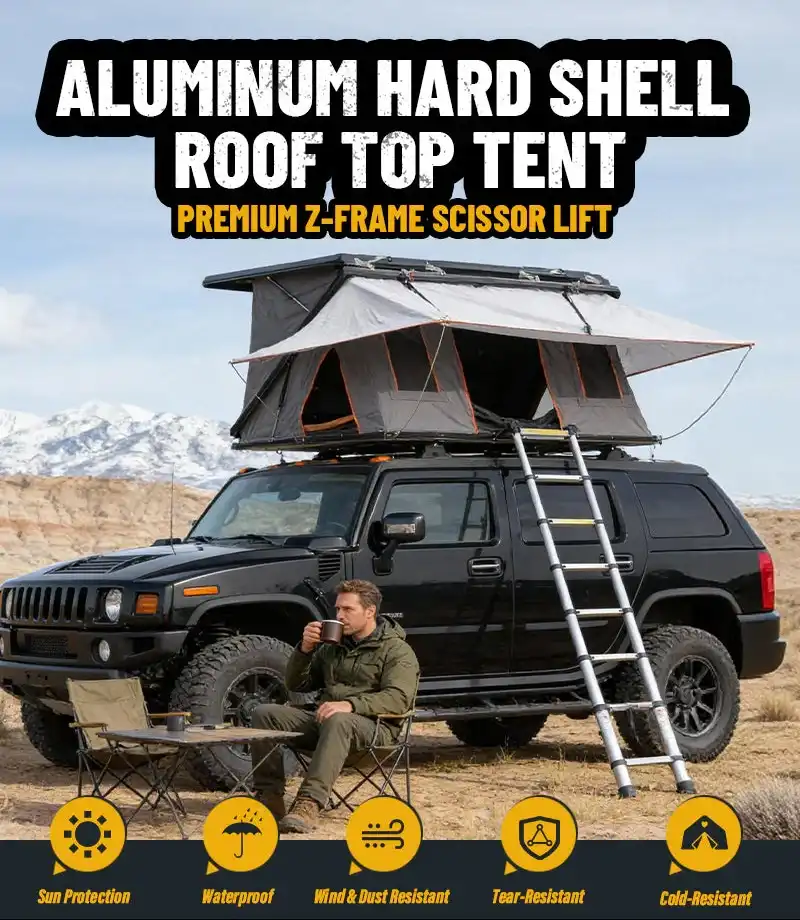 Side profile - Low Profile Hard Shell Rooftop Tent