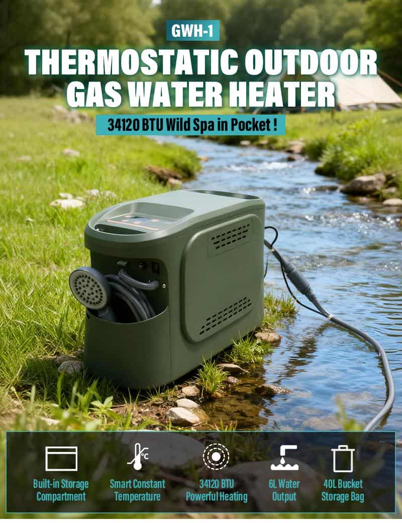 Rear access view - Outdoor Gas Water Heater