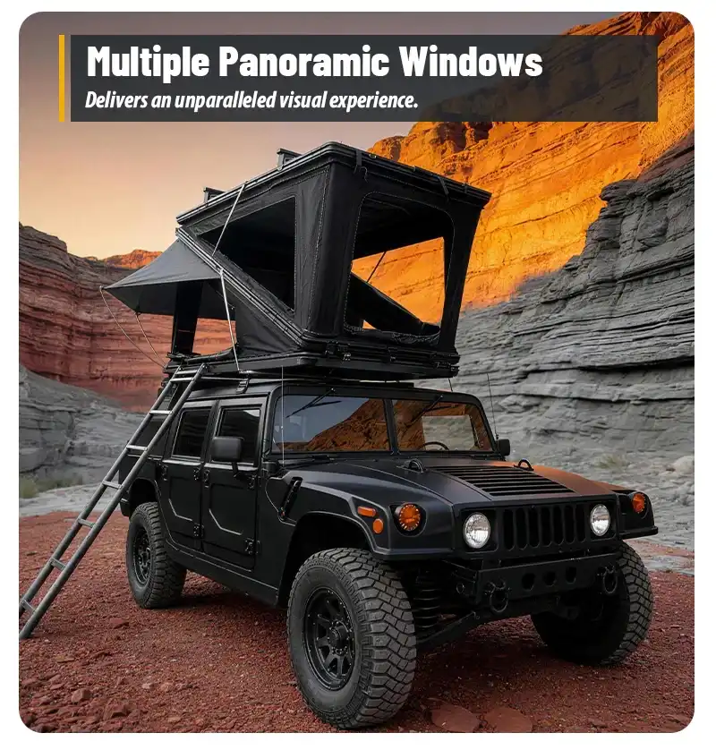 Shell and roofline - Triangle Hard Shell Rooftop Tent