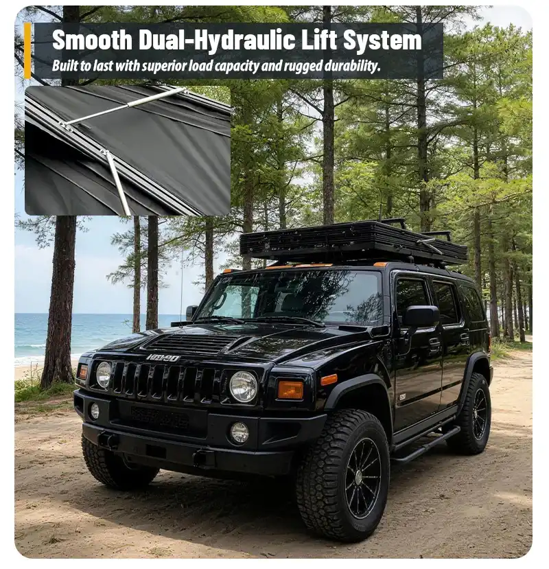 Vehicle fit view - Triangle Hard Shell Rooftop Tent