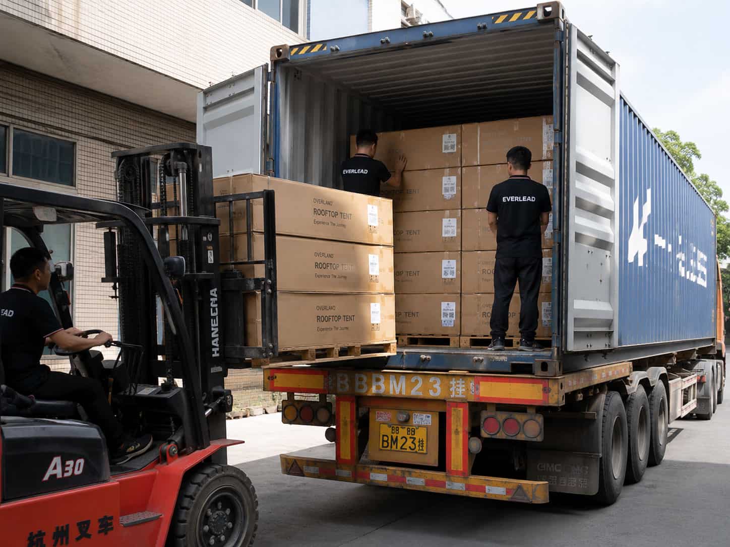 Container loading and export shipment