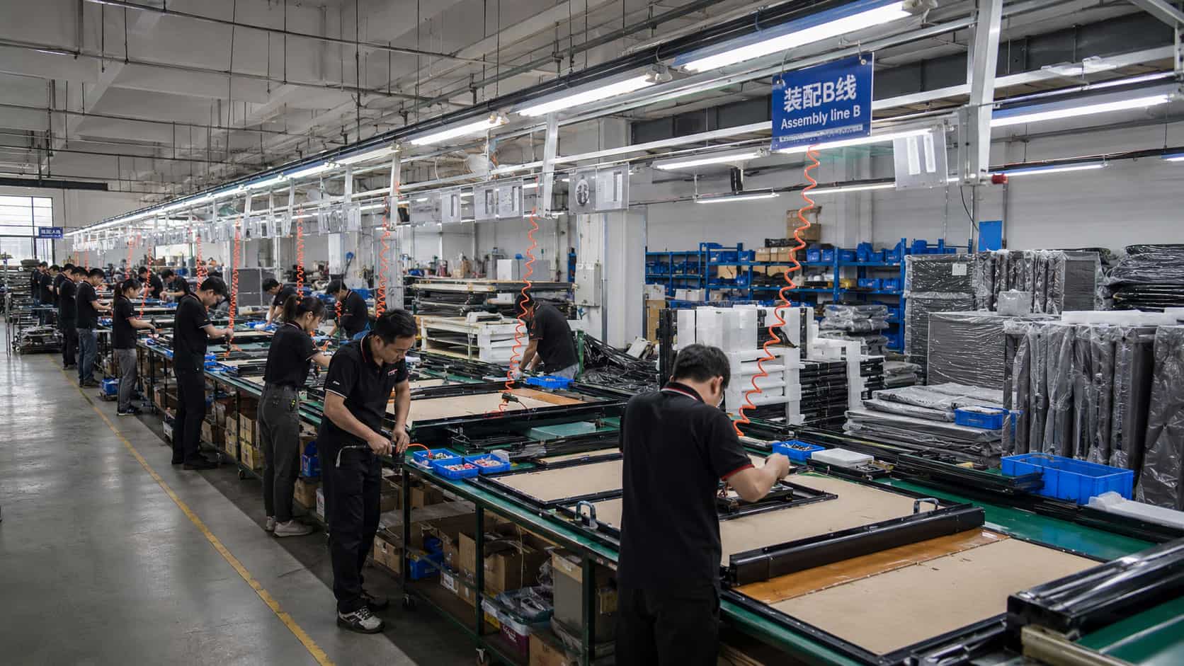 Standardized rooftop tent production line